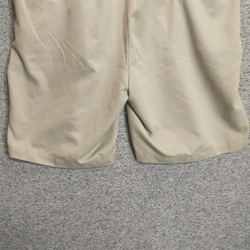 Tommy Armour Mens Tan Khaki Pleated Golf Shorts Size 40 Polyester Performance